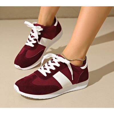 Damesschoenen van een bekend merk, vetersluiting aan de voorkant, gevulkaniseerde damesschoenen, modieuze kleurencombinaties, hoge kwaliteit, casual damesschoenen in grote maten.