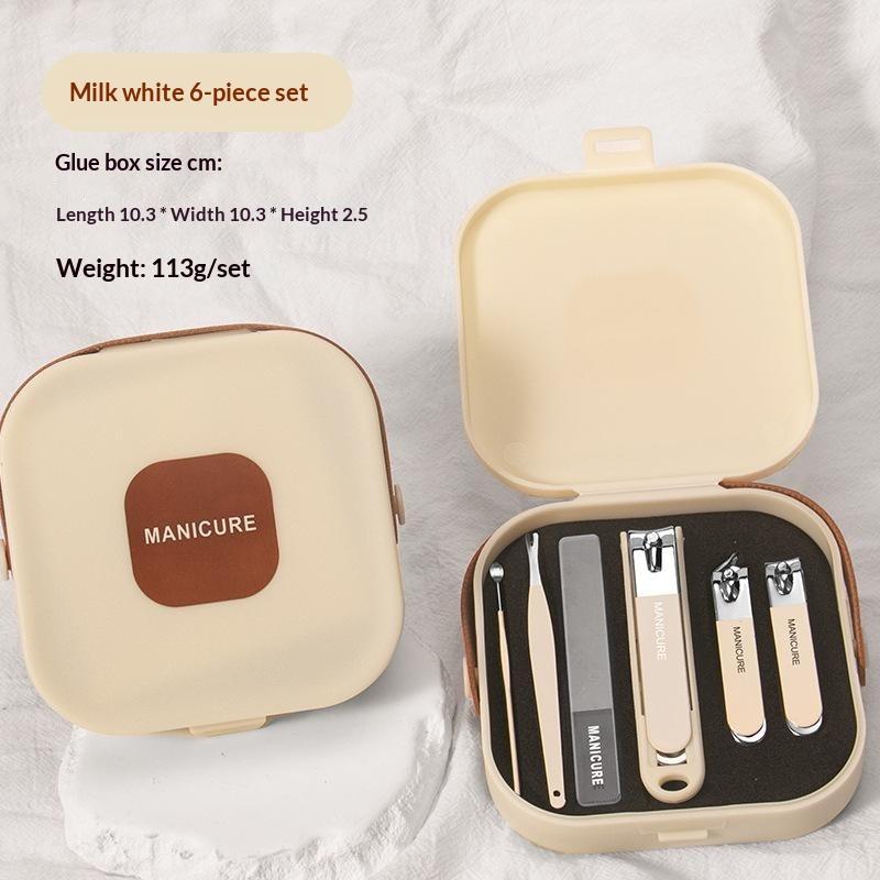 Anti Splash Nail Clipper Manicure Pedicure Set 5/6/7/8 Pcs Portable Durable Nail Scissors for Personal Nail Grooming