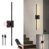 Modern LED Rechargeable Wall Lamp Black Gold Wiring-Free Make-up Wall Lamp For Living Room Bedroom Remote Control Indoor Lights