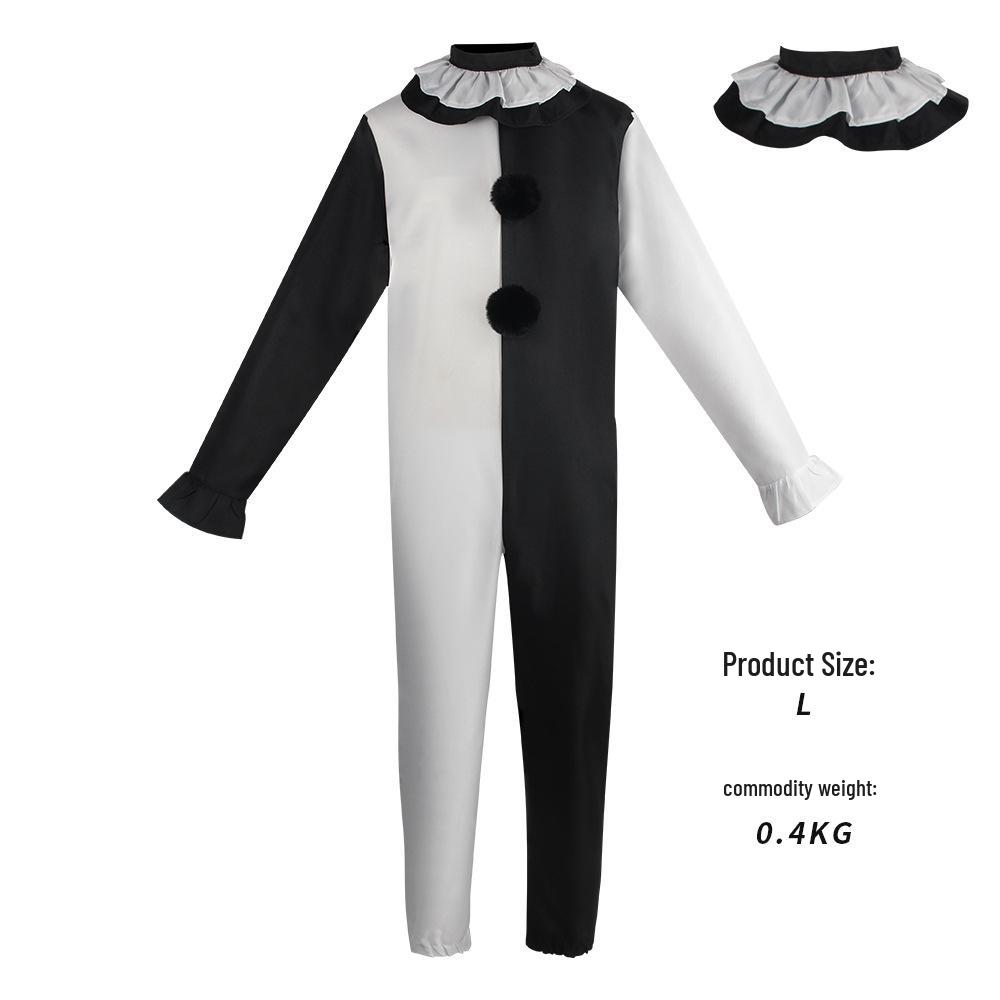 Halloween-Clown-Kostüm - Unisex-Cosplay für Erwachsene & Kinder, Horror-Rollenspiel Bühnenoutfit