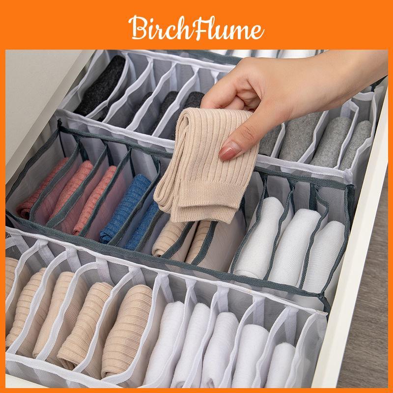 Underwear Drawer Organizer With Multicompartment Nylon Storage For Bedroom Use