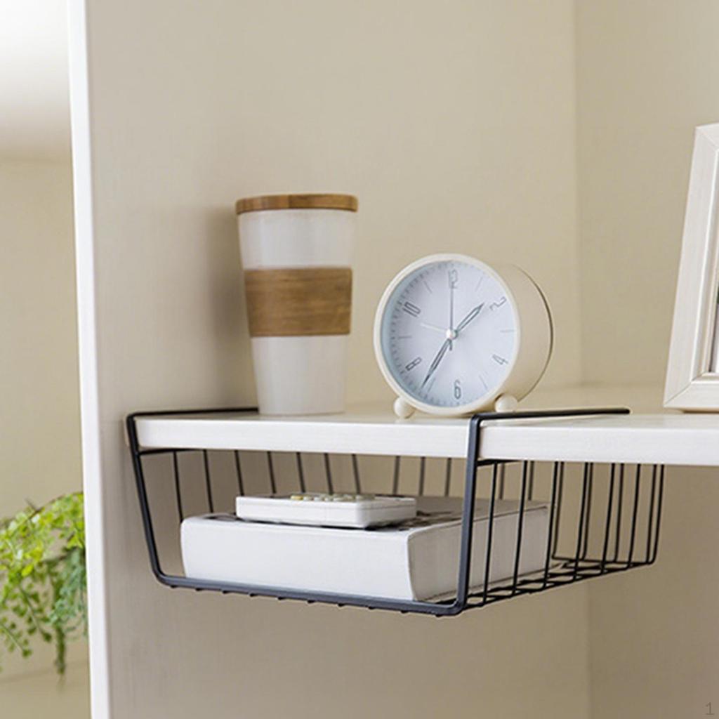 under Cabinet Shelf Basket Spice Holder Metal Sliding Add Extra Space Rack Storage for