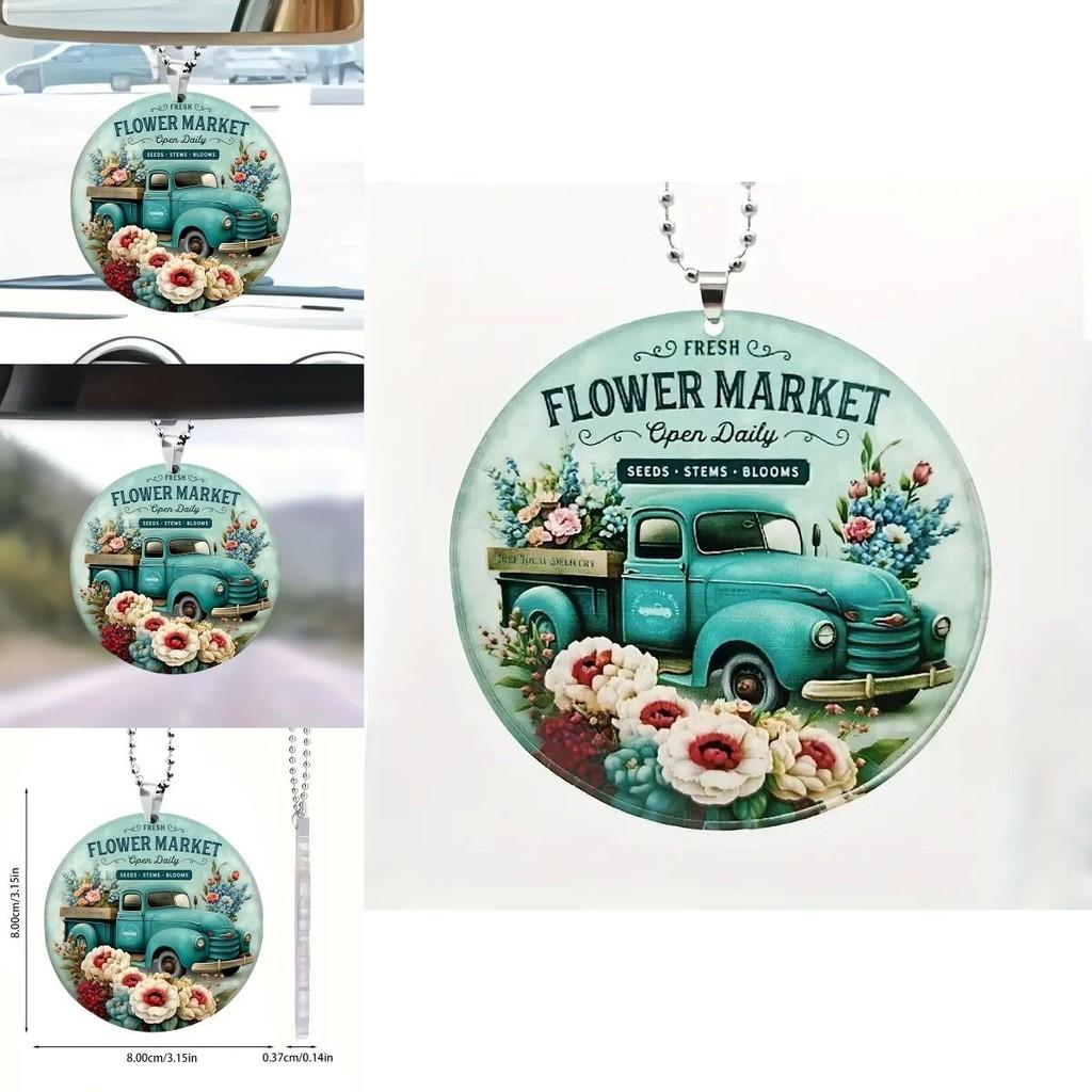 Car Acrylic Playful Floral Charm For Stylish And Fun Interior Decoration Solutions