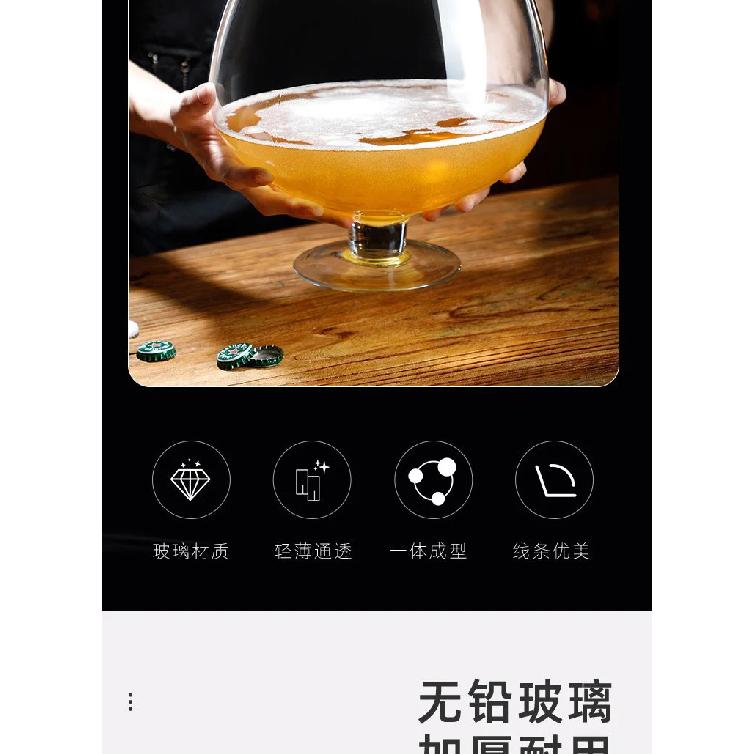 1000ML/2000ML/3000ML Extra Large Wine Glass Giant 1pc Large Capacity Beer Cup Red Wine Glass Goblet Hero Cup Wine Glass