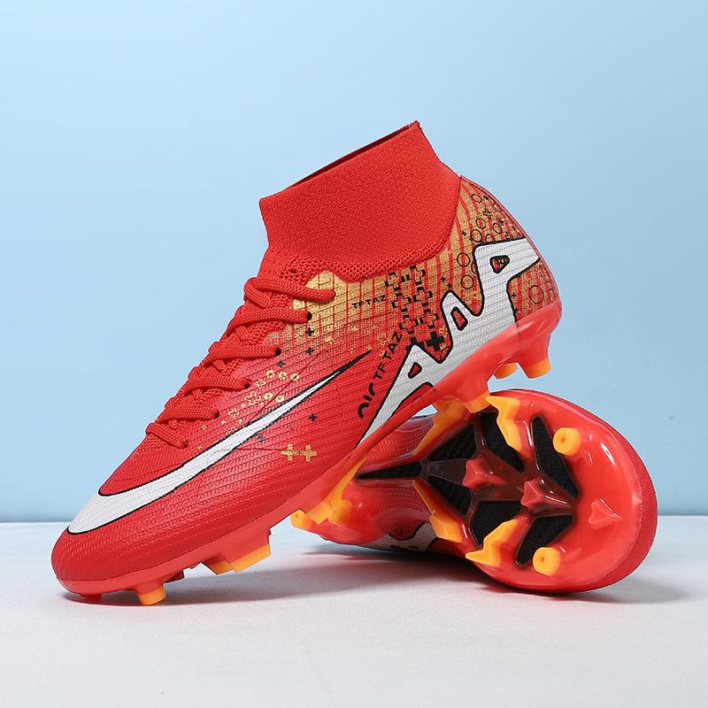 Factory Spot Football Shoes High Top AG Long Nails TF Broken Nails Student Lawn Game Training Sports Shoes
