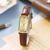 Niche High-End Leather Women'S Watch Medieval Small Square Plate Watch Women'S High-Value Fine Belt Quartz Watch