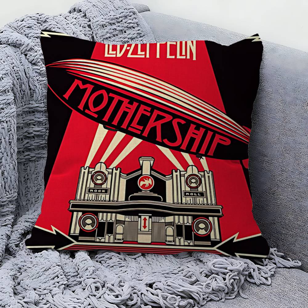 British Rock Led Band Z-Zeppelines Pillow Cushion Cover Pillowcase Living Room Sofa Home Decor Customized