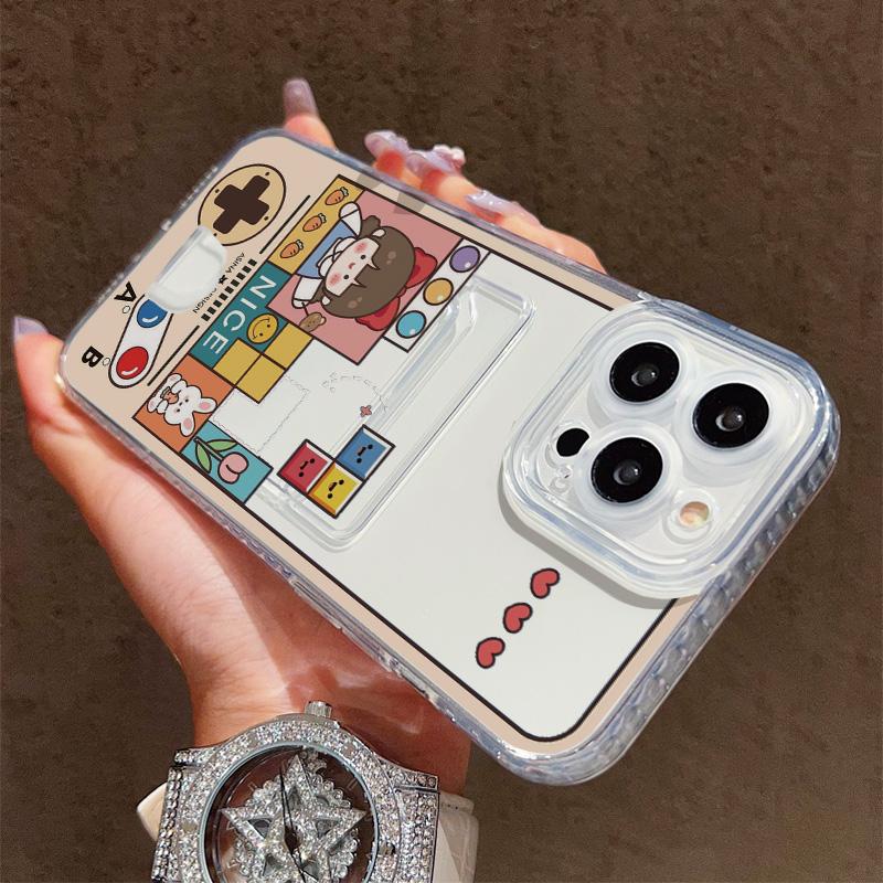 Card Slot Holder Silicone Wallet Pocket Case For Xiaomi Redmi Note 12 13 Pro Oppo A38 A58 A78 Vivo Y21 Y22 Samsung A54 A24 Cover Clear Phone Bumper