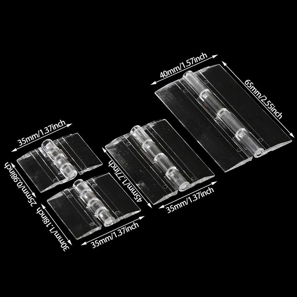 10Pcs Transparent Door Hinges Clear Furniture Hardware Durable Folding Hinge  DIY Cabinet Door Box