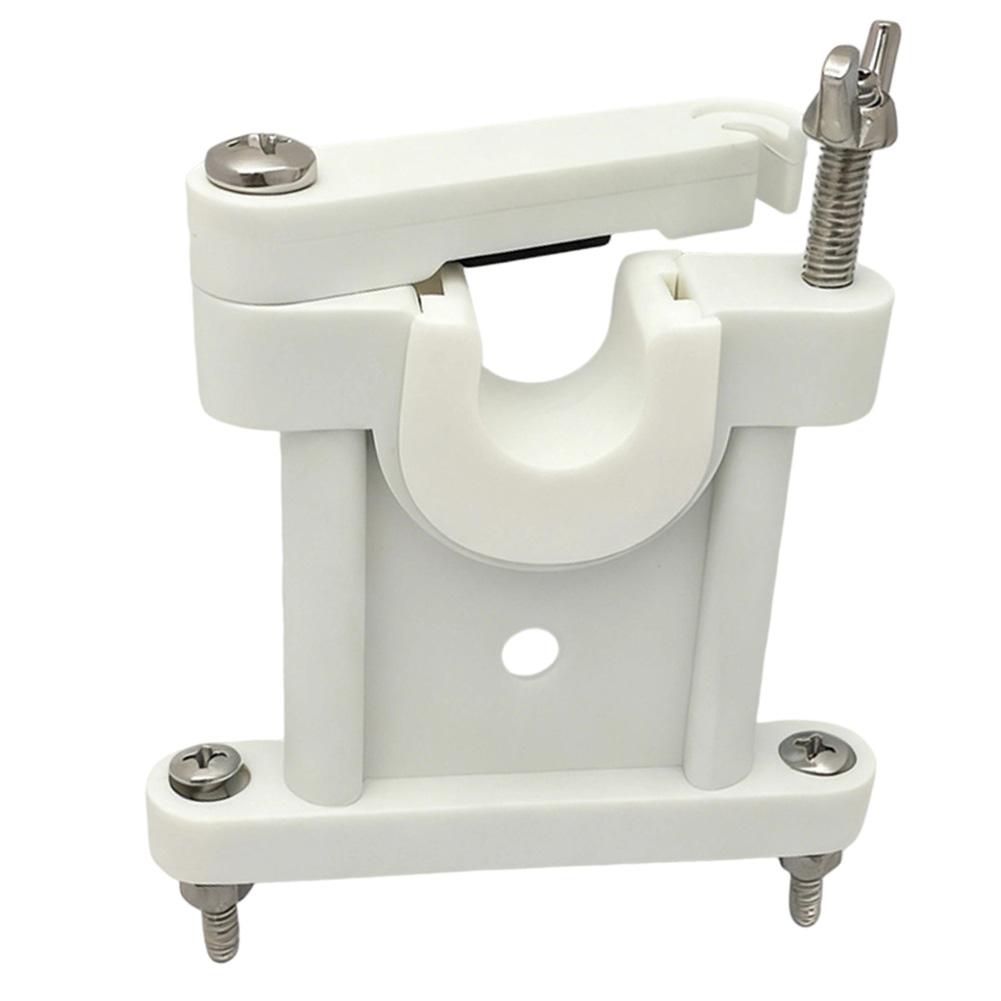 Marine Hardware Antenna Base Nylon Adjustable Bracket for Antenna Poles with Cable Clip for Yacht and Boat Installations