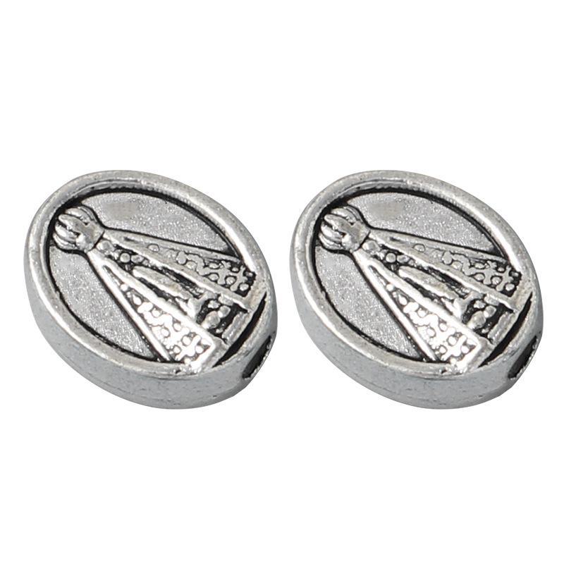 Cross Knight Our Lady Collection: Handmade Alloy Bead Jewelry for Bracelets, Necklaces, Earrings