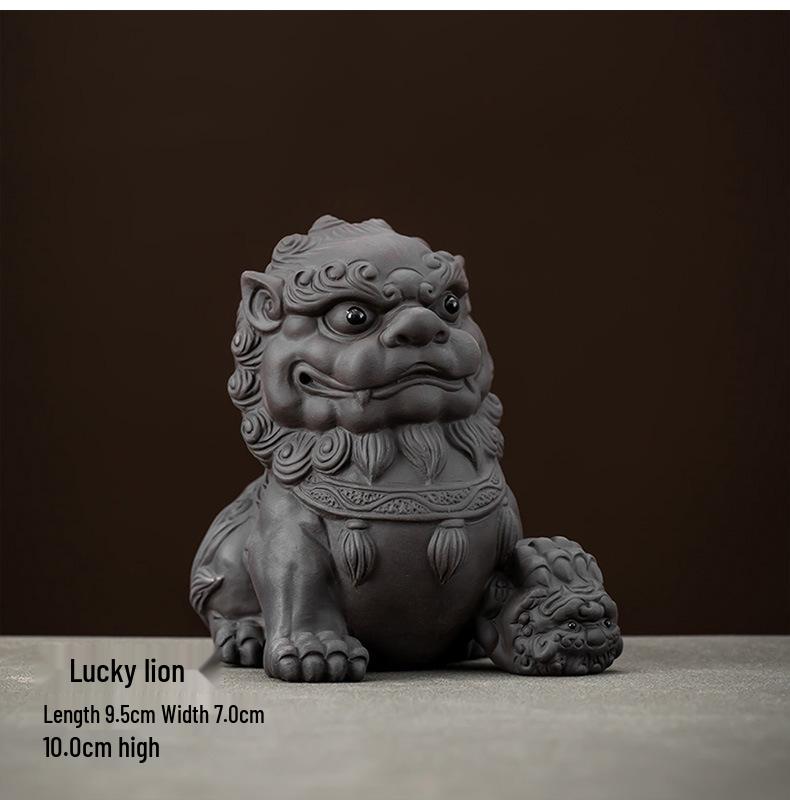 Purple Clay Pixiu Tea Pet for Kung Fu Tea Set, Desktop Decoration