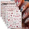 Halloween Party Nail Decorations 6 Sheets Stickers for Women, Pumpkin Ghost Bat Skull Accessories Manicure Decoration Decals, Art Home Salon