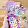 Flip Cover Simulation Flip Phone Voice Toy Music Phone Toy  Children's Day Gifts