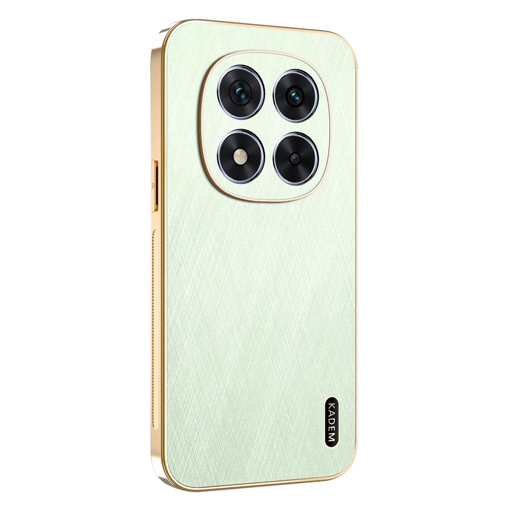 KADEM For Xiaomi Redmi Note 14 Pro 5G/Poco X7 5G Case Electroplating Silk Texture PU+TPU Phone Back Cover