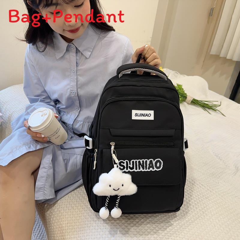 Campus Soft Girl Backpack With Nylon For School And Teen Girls