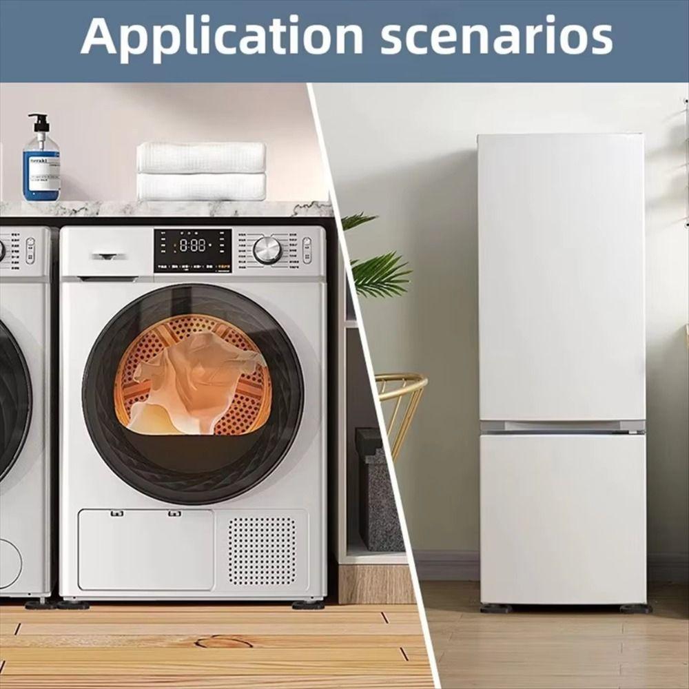 4Pcs Square Washing Machine Feet Pads Heightening Silent Dampers  for Washing Machine  Refrigerator