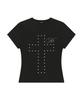 Aejeuyua Cross Hotfix T-Shirt Black