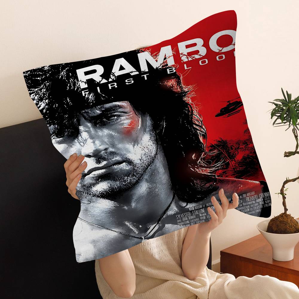 Classic Movie Rambo First Blood Vintage Maple Design Cushion Cover Happy Autumn Harvest Decor Holiday Decorati Pillow Cover