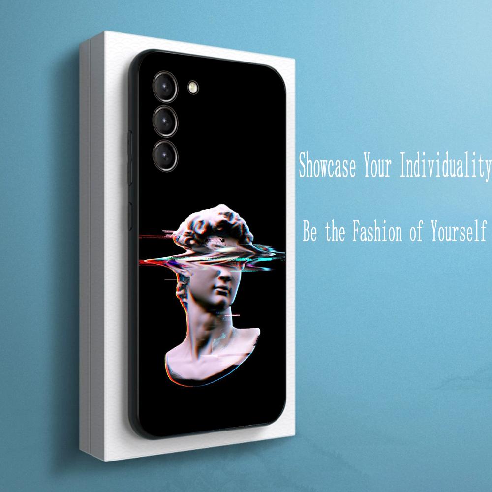 Roman statues cool hip-hop poster design Phone Case For Samsung Galaxy S26 S25 S24 S23 S22 S21 Plus Ultra Note20 Soft Black