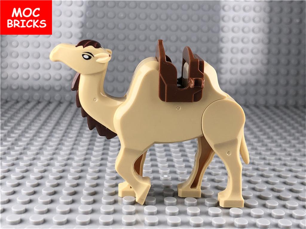 2 pezzi MOC Mattoncini Animale Cammello Principe del Deserto Avventura Film Città Modello Blocchi da Costruzione Giocattoli Educativi Regali per Bambini