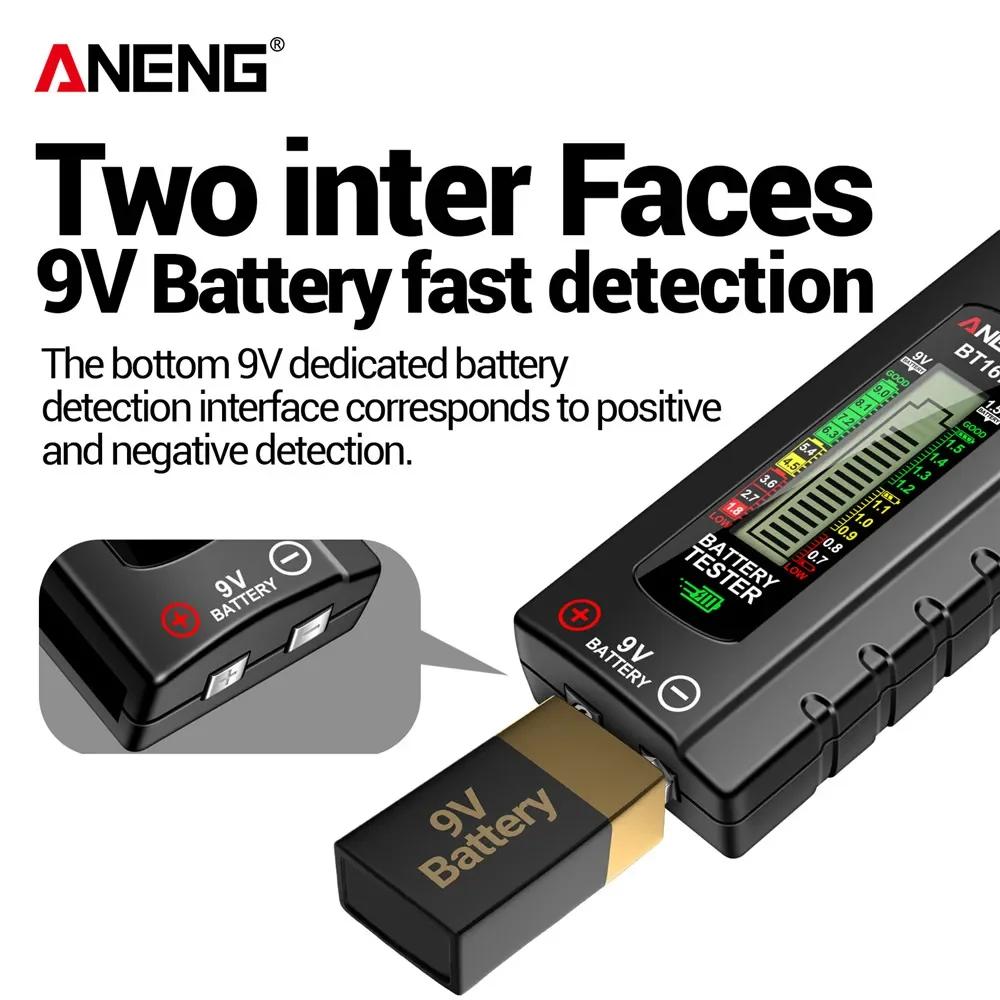 Digital Battery Level Tester Detector ANENG BT167 Battery Indicator Battery Capacity Monitor AA/AAA/21700/18650 Button Cell Tools with Digital Display