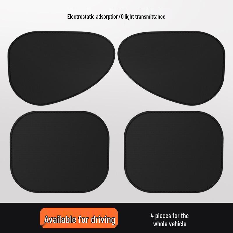 Car Sunshade: Heat-Insulating, Non-Transparent Electrostatic Curtain Visor