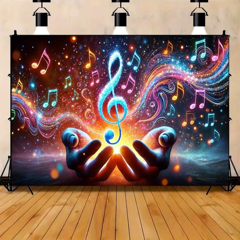 Cosmic Music Tapestry: Harmonious Interstellar ArtWall decoration background cloth, bedroom room home decoration 100x75cm