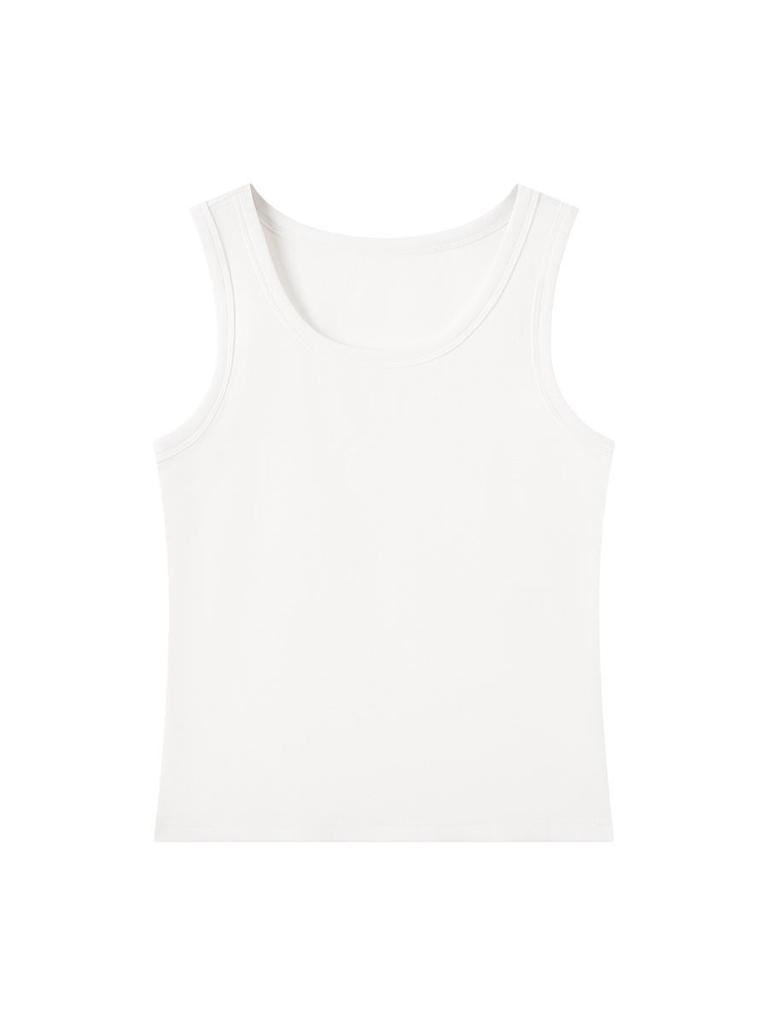 Women's Solid Color Camisole Vest T-Shirt: New Style Underarm-Covering, Slimming, Sleeveless Summer Base Layer