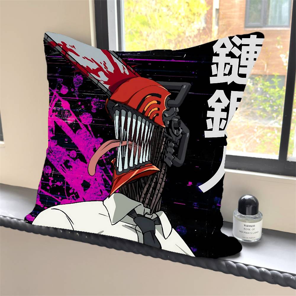 1 szt. GORĄCY Anime Chainsaw Man Film Łuk Reze Poszewka na poduszkę Kwadratowa Sypialnia Sofa Rekreacja Komfort Poduszka Samochód Dekoracja Domu