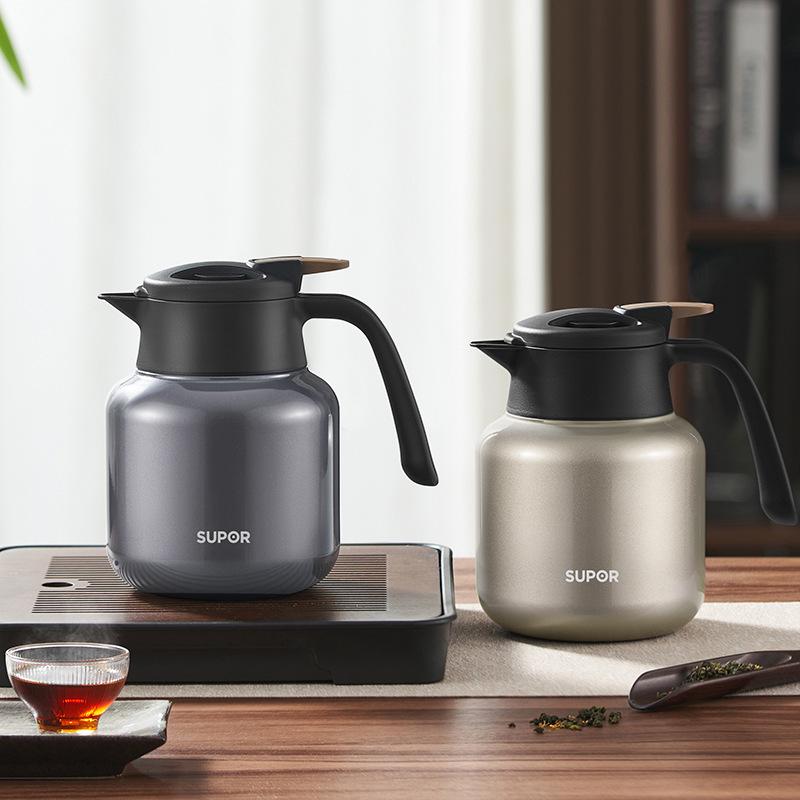 Supor Insulated 316 Stainless Steel Tea and Water Separation Kettle, Large Capacity Braising Pot