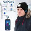 Hot Warm Beanie Wireless LED Music Hat Wireless Smart Cap Headphone Speaker Wireless Communication Night Outdoor Lighting Hat