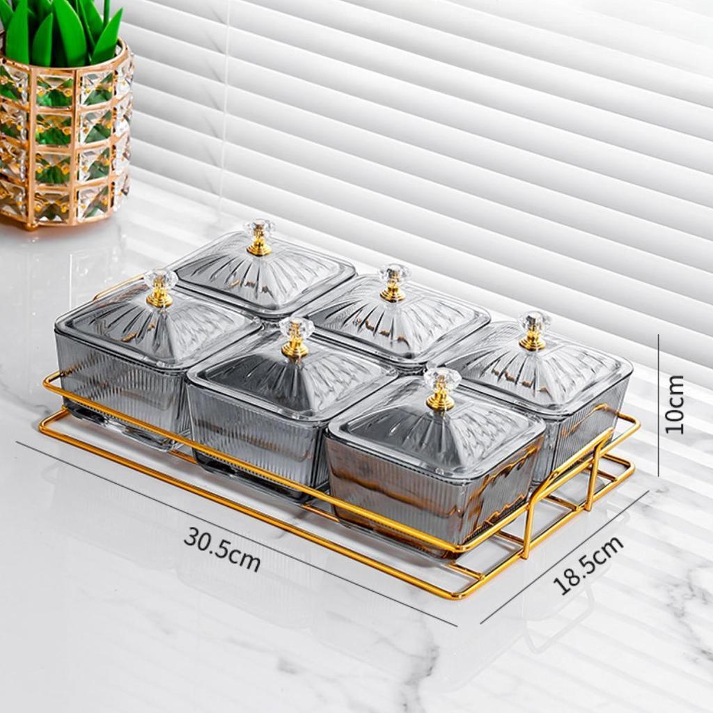 Divided Snack Serving Bowls Fruit Snacks Serving Platter Creative Food Storage Box,Dried Fruit Tray for Candy Cookies Snacks
