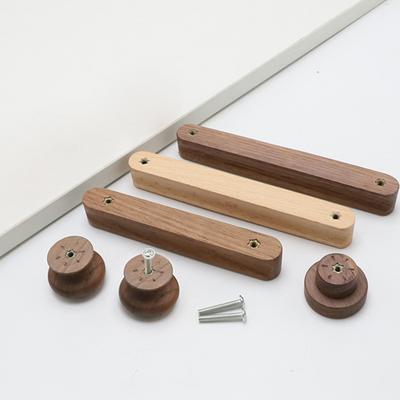 Wooden Furniture Handles Cabinet Knobs Drawer Handles Kitchen Cupboard Door Handles Natural Long Wardrobe Pulls Hardware