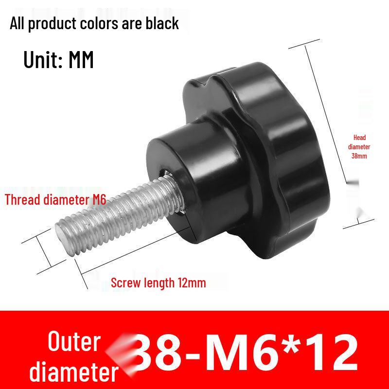 Star-Shaped Bakelite Hand-Tightening Screw Handle (M4-M10)