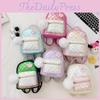 Backpack Gradient Kids With Pearl Handheld Plush Ball And Flower Decoration