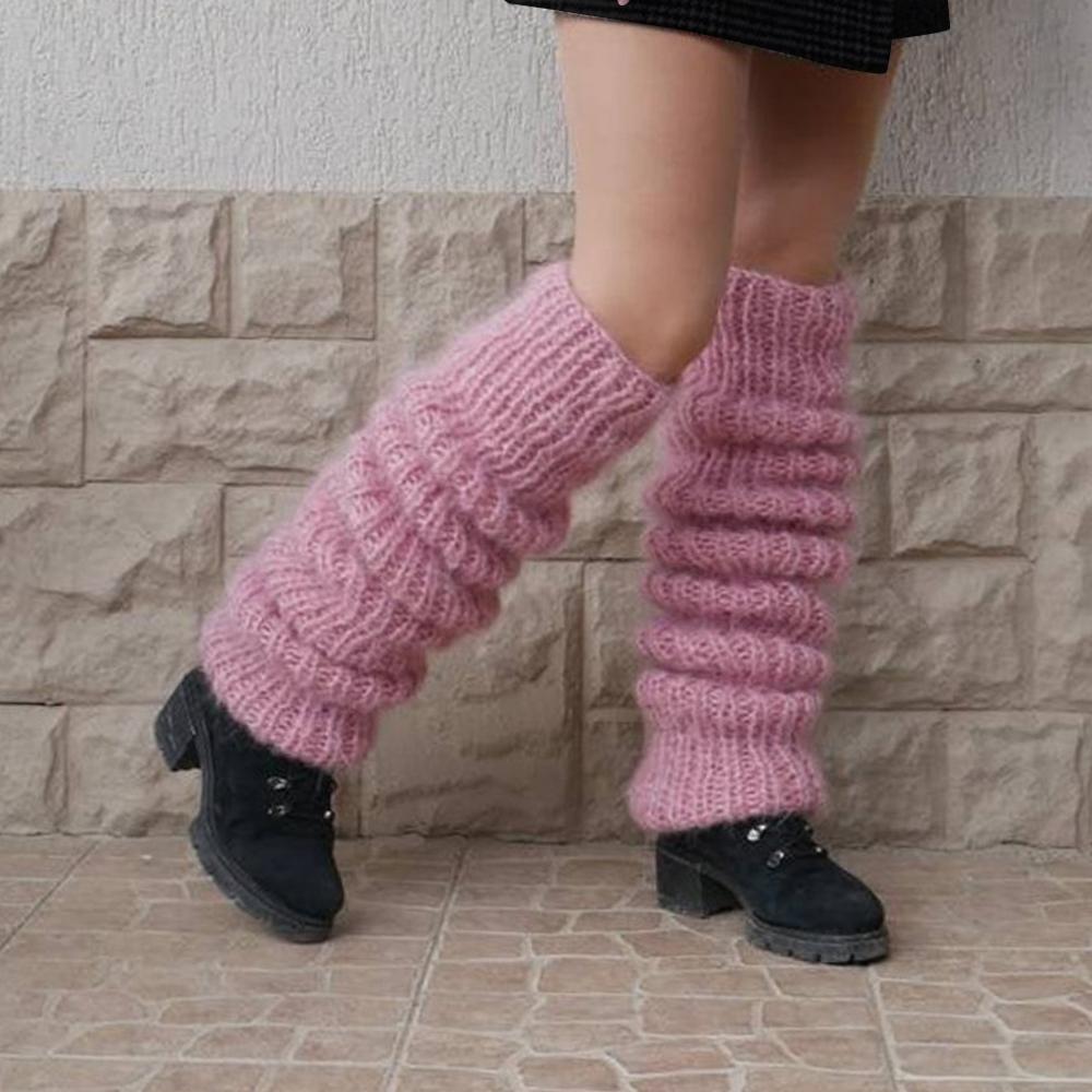 Șosete Lungi Tricotate Gothic Lolita Pufoase Accesorii Goth Acoperitori de Picior Mănuși de Modă Jambiere