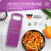 Julienne Slicer Roko PowerLine Purple Fruit Vegetable Mandolin Cutter with Premium Blade for Perfect Strips Börner &