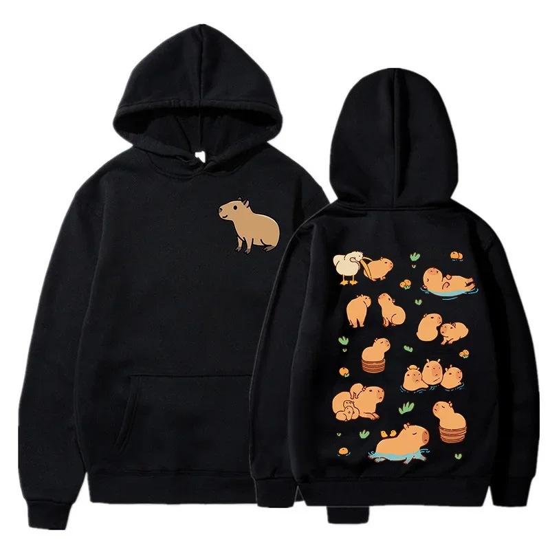 Capybara Fashion Hoodie Women Men Harajuku Autumn Winter Fleece Streetwear Pullovers Capibar