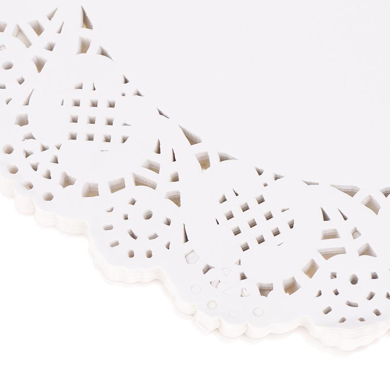 150 Stück Runde Papierdeckchen Spitzenkrempe Cupcake-Pad für frittierte Lebensmittel Dessert Cookies Party Hochzeit Keks Kuchen Geschirr Cup Pad