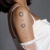 Einfache Persönlichkeit Sonne und Mond Linien-Element Tattoo Aufkleber Wasserdicht und Langlebig Hochwertiger Arm Tattoo Aufkleber