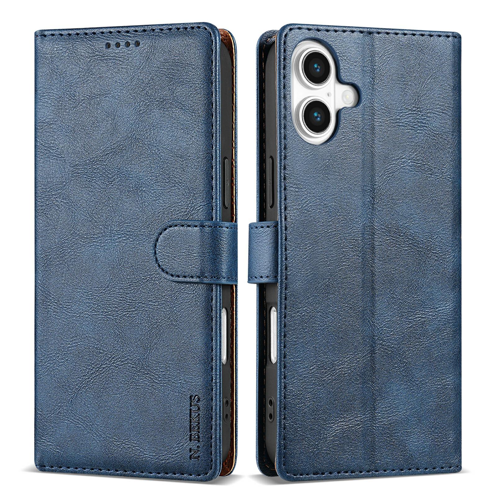 

Чехол-подставка для iPhone 17, кошелек из ПУ кожи, чехол для телефона Blue