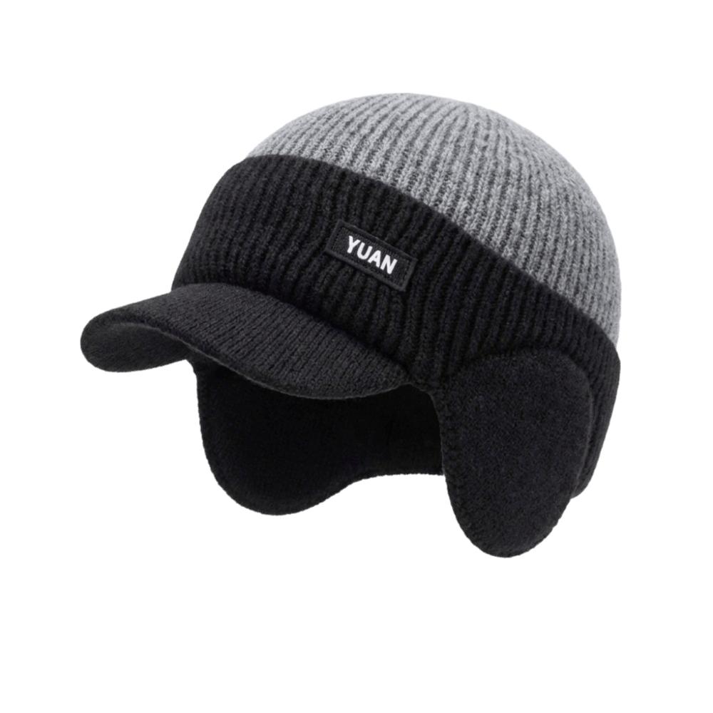 Thick Men's Knit Hat Windproof Ear Flap Hat New Cycling Beanie Outdoor
