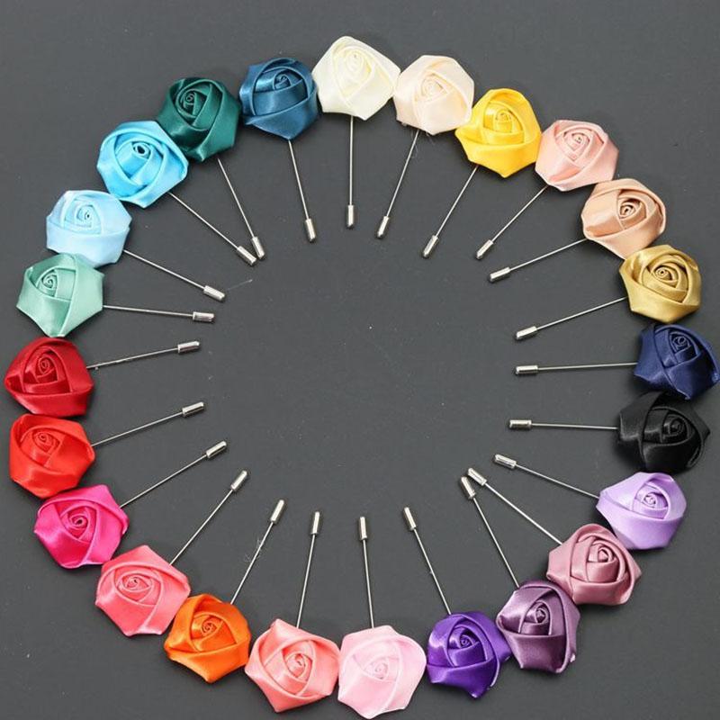 Herren Knopflochblumen für Hochzeit Bräutigam Anstecker Reversnadeln Band Rosen Blume Herrenanzug Knopfloch Anstecknadel Hochzeit Zubehör hochzeit