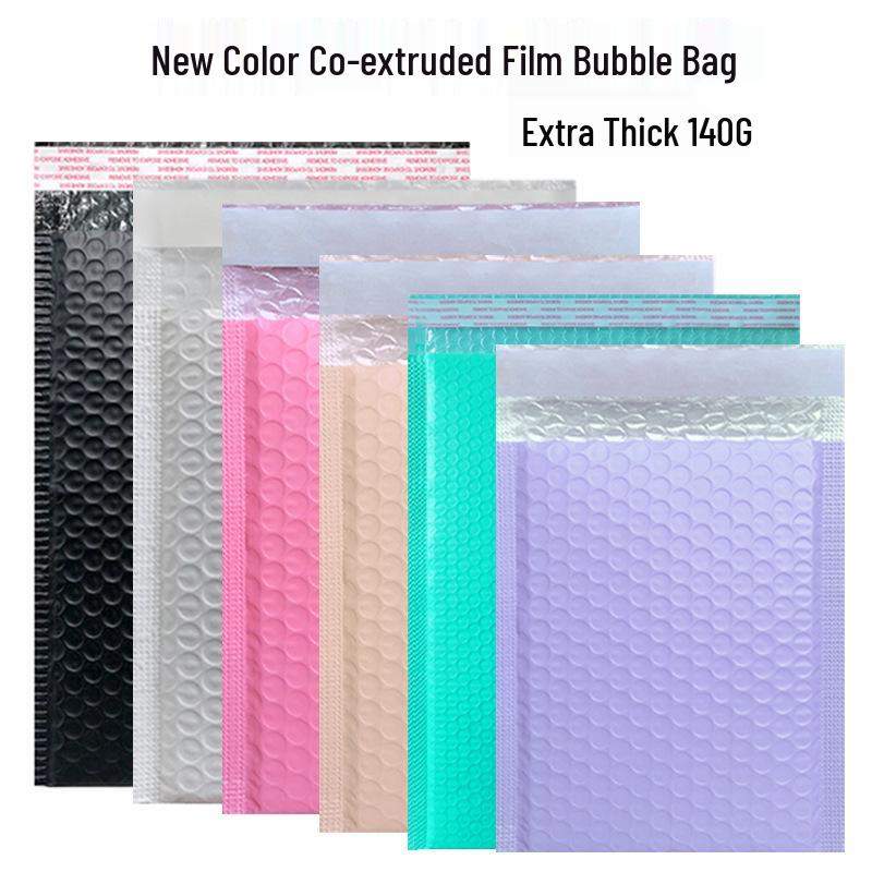 Purple-Pink Matte Pearlescent Bubble Envelope for Clothing Packaging