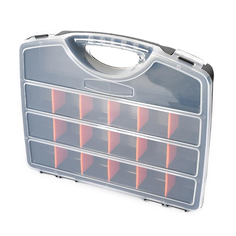 Hardware Organizer Box with Dividers Small Parts Organizer Portable Tool Box Plastic Screw Storage for Nuts Beads