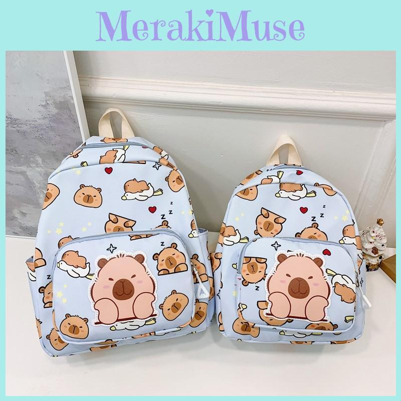 Trendy Childrens Capybara Backpack Stylish Nylon School Bag For Boys Girls And