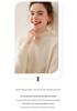 Women's Winter Cashmere Sweater: Half-High Collar, Thick, Skin-Friendly, Solid Color, Loose Fit, Wool Insert Sleeves, Knit Base Layer