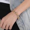 Chunky Stainless Steel Biker Bracelet For Men Women Hip Hop Inlaid Stone Bicycle Chain Bracelet High Quality Party Jewelry Gift
