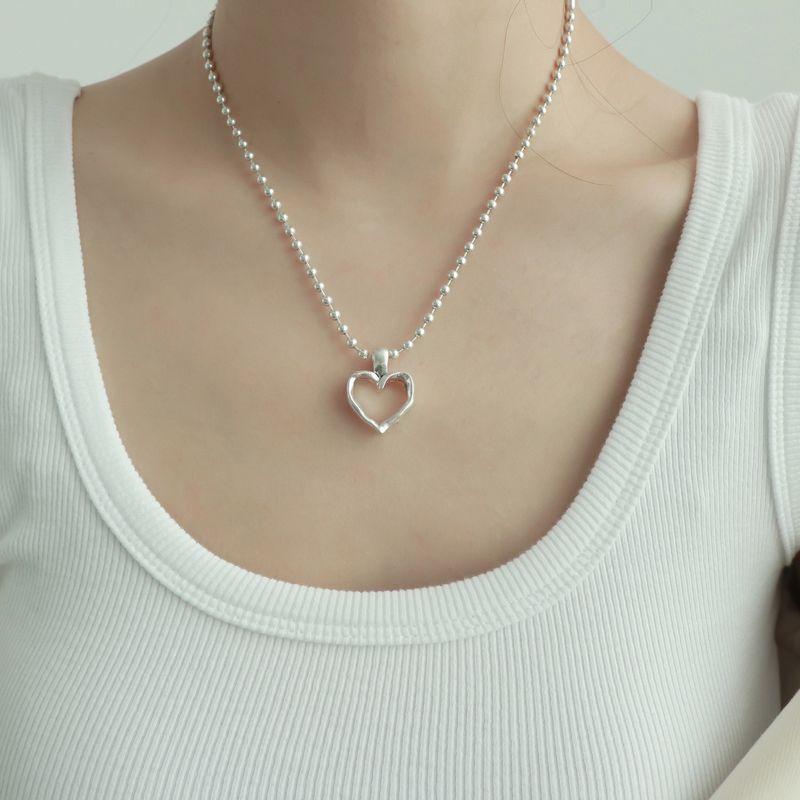 

Crystal Smiling Face Heart Double-Layer Twin Rainbow Necklace Heart one